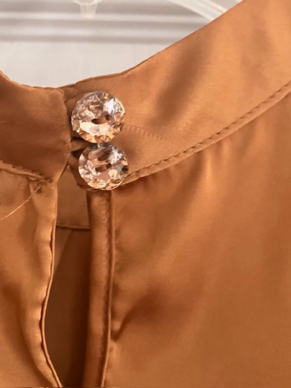 Women's sleeveless top sleeveless bronze size Med polished Business - Picture 4 of 6